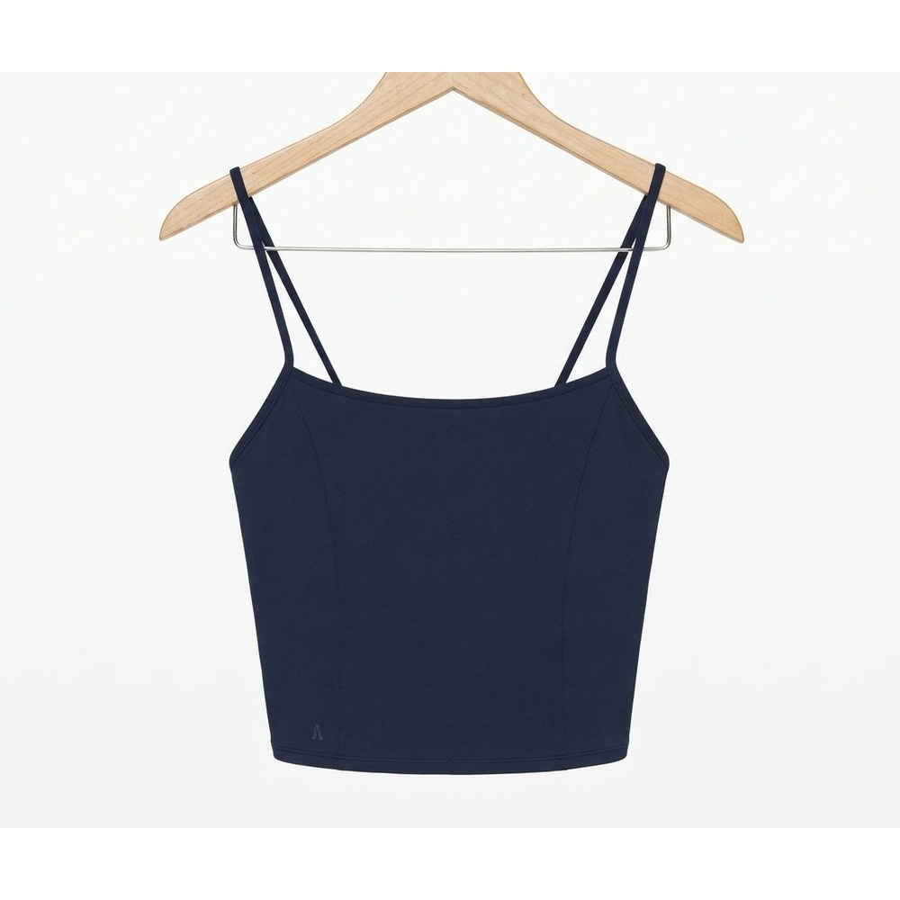 NWT Alphalete Twist Back Crop Bra Navy Blue Athletic Camisole AL21-1076 - Size L